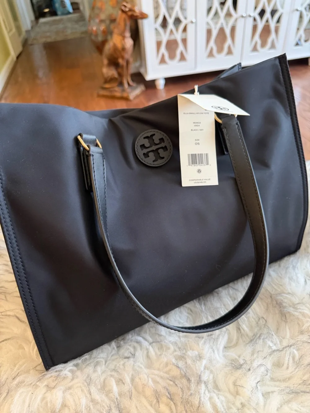 NEW Tory Burch ELLA Nylon Tote Bag with Dual Straps